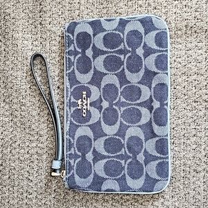 Coach Denim Wristlet